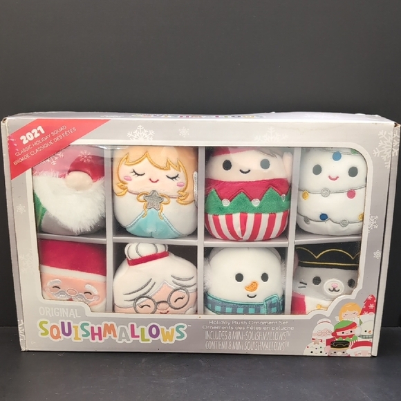 Squishmallows 2021 Holiday Mini Plush Ornament Set,NWOT. - Picture 1 of 8